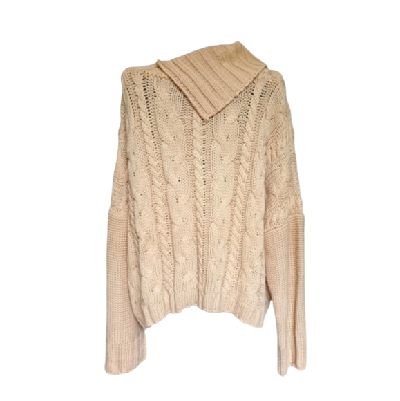 Maverick The Collection Tan Cable Knit Sweater - Picture 7 of 9